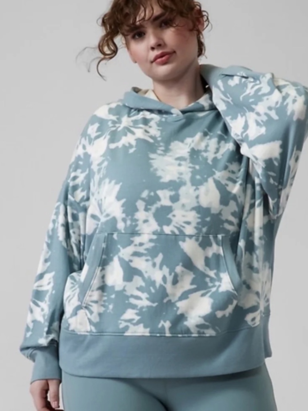Athleta Balance Printed Tie Dye Hoodie Willow Women's Small